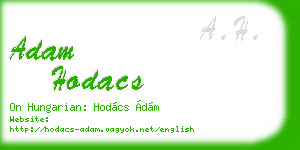 adam hodacs business card